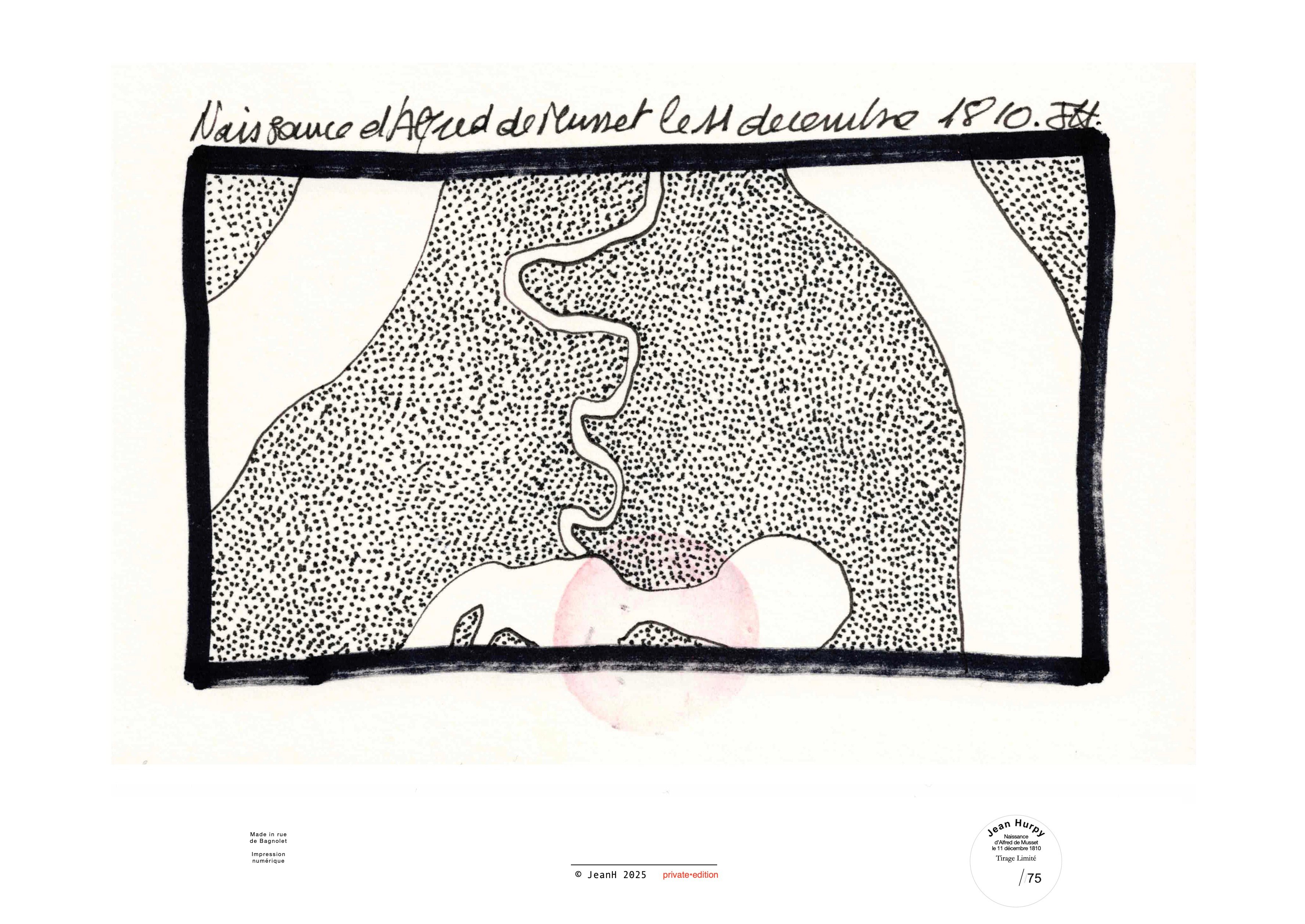 Naissance d'Alfred de Musset - tirage